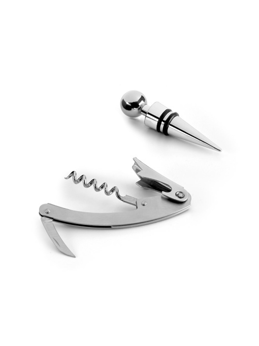 hi!™ BARREL Zinc and stainless steel wine set
