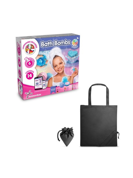 hi!™ Bath Bombs Kit V Joc educațional furnizat cu o pungă de cadou pliabilă 190T