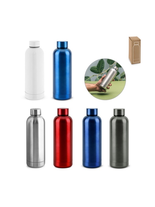 hi!™ ODIN METTALIC 90% recycled stainless steel bottle 550 mL - Img 1
