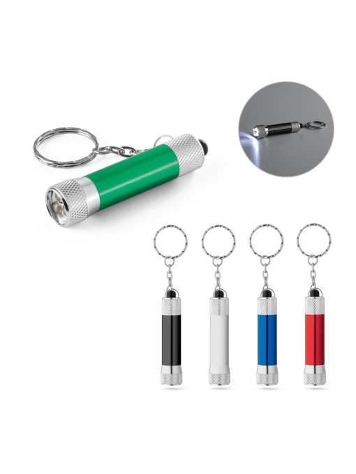 hi!™ RE-LERGAN Breloc din aluminiu (92% reciclat) cu lanternă LED cu 3 lumini - Img 1