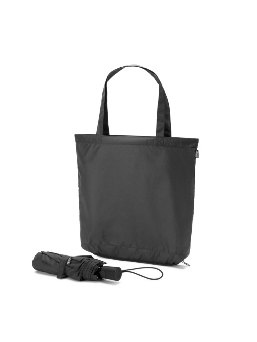 hi!™ SKYLAR Umbrelă 2 în 1 cu sacoșă de cumpărături din poliester reciclat inclusă