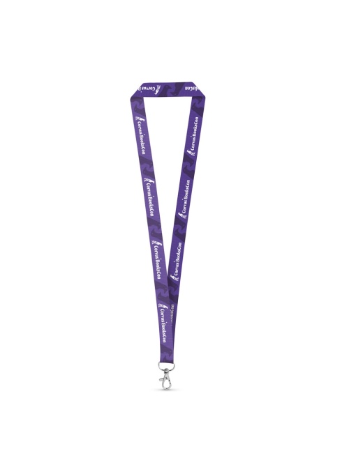 hi!™ WINDSOR Recycled Polyester (100% rPET) Polyester Sublimation Landyard with Carabiner - Img 1