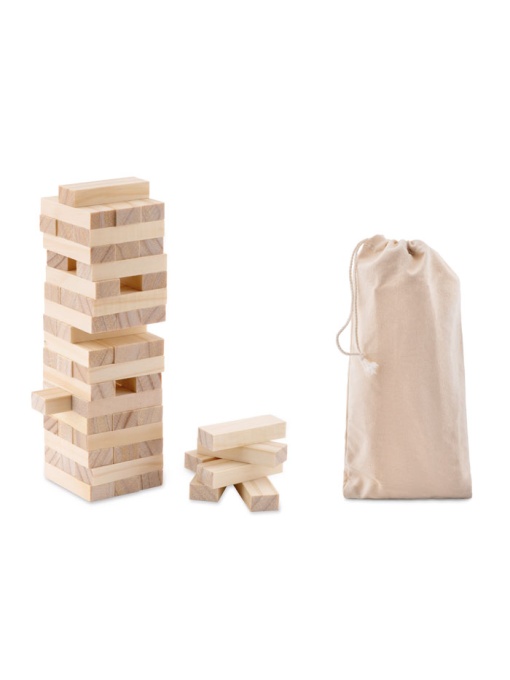 MO™ Pisa – Wooden tower game in cotton bag