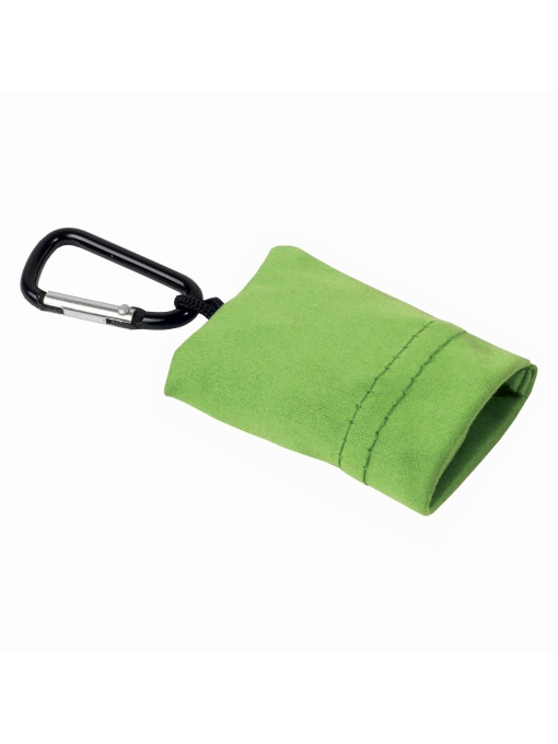 ON™ Breloc cu carabină și lavetă pentru ecran/lentile din microfibră pliabilă din poliester