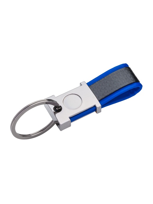 ON™ Breloc din metal antichizat și PU bicolor, cu spațiu pentru logo din rășină