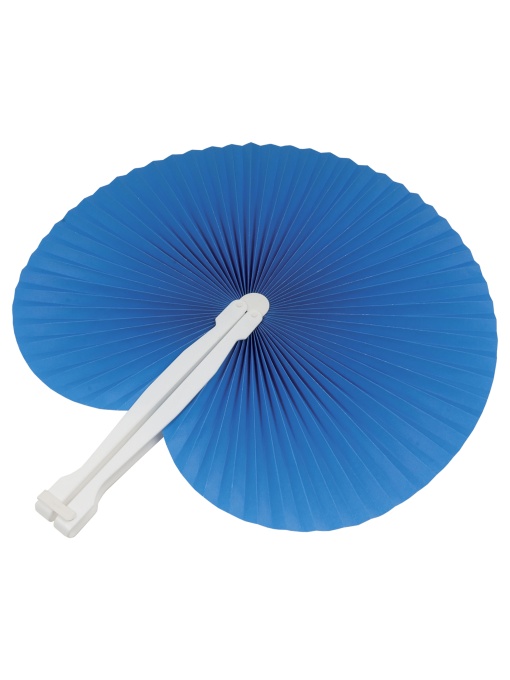 ON™ Evantai din hârtie colorată cu mâner din plastic alb, lungime 26 cm, diametru 24 cm deschis