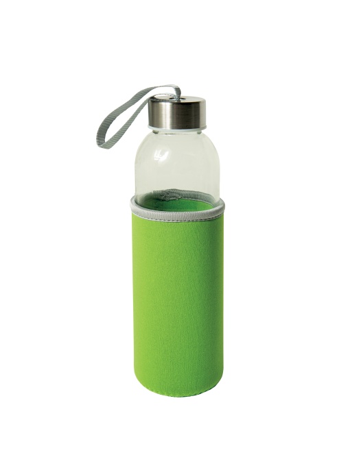 ON™ Glass bottle with stainless steel lid and neoprene pouch (500 ml)