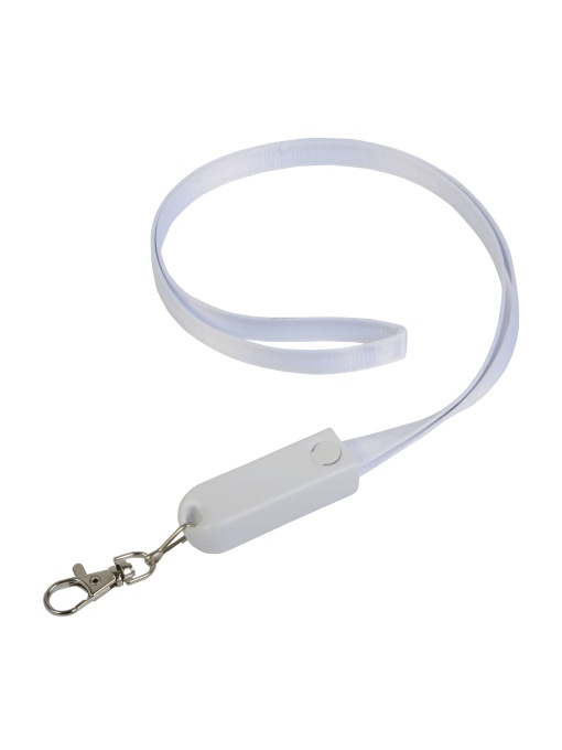 ON™ Lanyard with snap hook, with charging cable function with Micro-USB/Lightning/USB type C/U