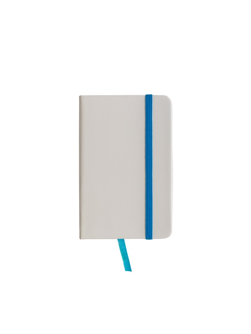 ON™ PU notebook with coloured elastic, ruled sheets (80 pages), satin bookmark