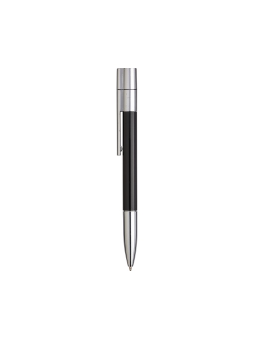 ON™ Pix cu bilă negru din metal cu stick USB de 4 GB