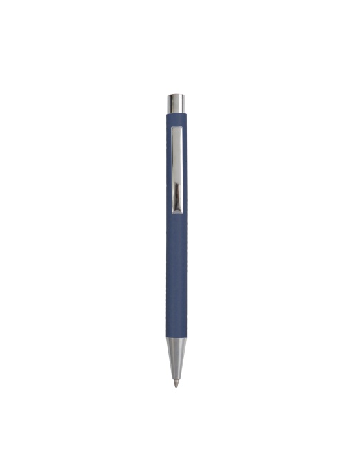 ON™ Recycled paper snap pen, chrome-plated details and metal clip