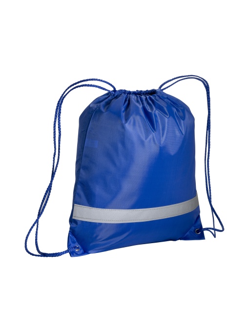 ON™ Rucsac din poliester 210T cu bandă reflectorizantă, închidere cu șnur și colțuri întărite