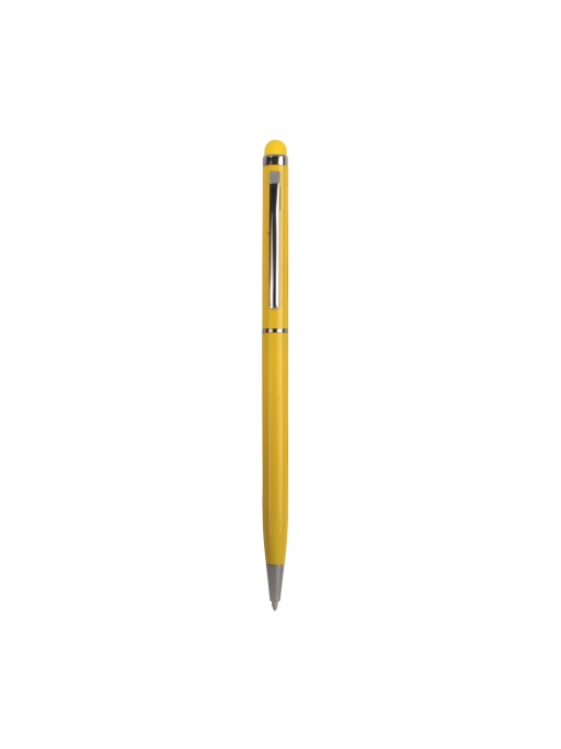 ON™ Twist pen with metal clip and barrel, and matching touchscreen rubber tip