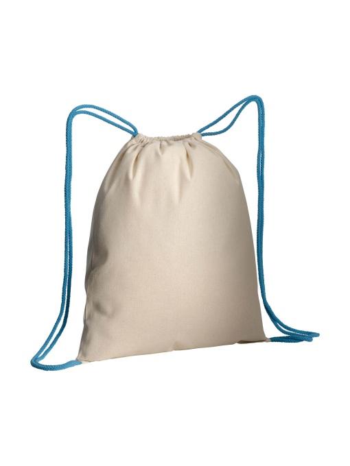ON Natural cotton drawstring backpack with colored corners - Img 1