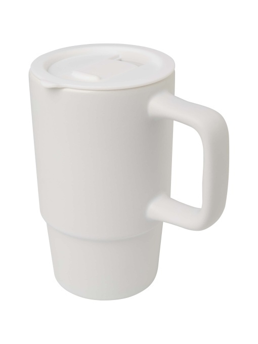 PF™ Carter 450 ml ceramic mug with plastic lid