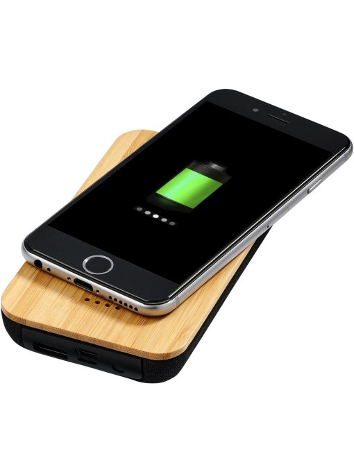 PF™ Future 6000 mAh bamboo/fabric wireless power bank