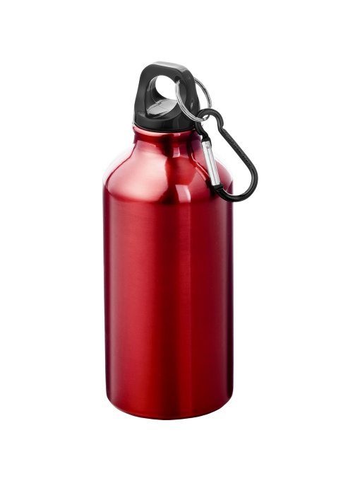 PF™ Oregon 400 ml RCS certified recycled aluminium water bottle with carabiner