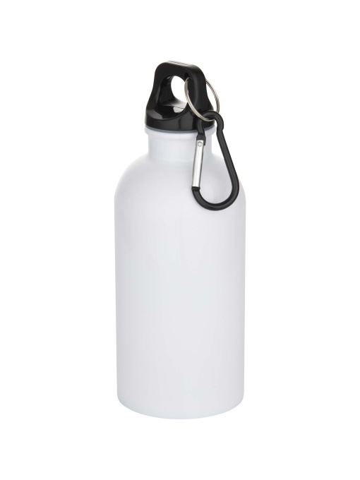 PF™ Oregon sticlă de apă sublimabilă 400 ml simplu perete din oțel inoxidabil reciclat RCS cu carabină