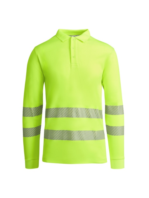 RO™ ATRIO LS | Technical high-visibility long-sleeve polo | 55 % cotton / 45 % polyester | 170 gsm