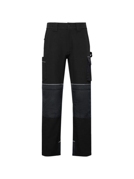 RO™ WALL | Pantaloni de lucru stretch multibuzunar cu protecții genunchi | Țesătură principală: 90 % poliester / 10 % elastan, 260 gsm; Genunchiere: 100 % poliester, 250 gsm | –