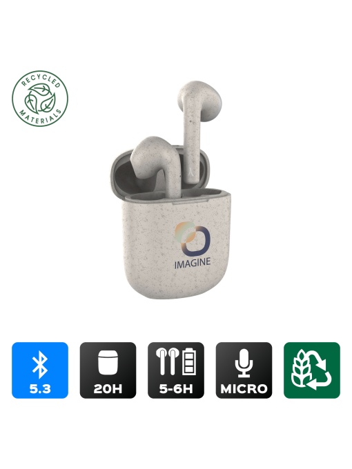AK™ EKOROJI - Eco earbuds true wireless bluetooth wheat straw material