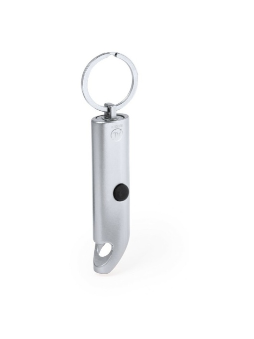 AX™ Breloc din aluminiu reciclat, deschizător de sticle, lumină LED - Img 1