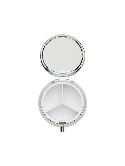 AX™ Cutie metalică pentru pastile cu 3 compartimente, oglindă