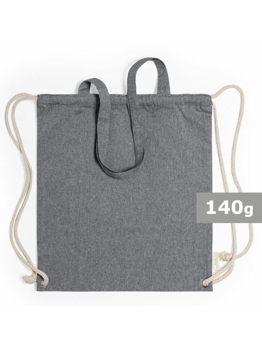 AX™ Recycled cotton bag 2 in 1, drawstring bag and shopping bag - Img 1