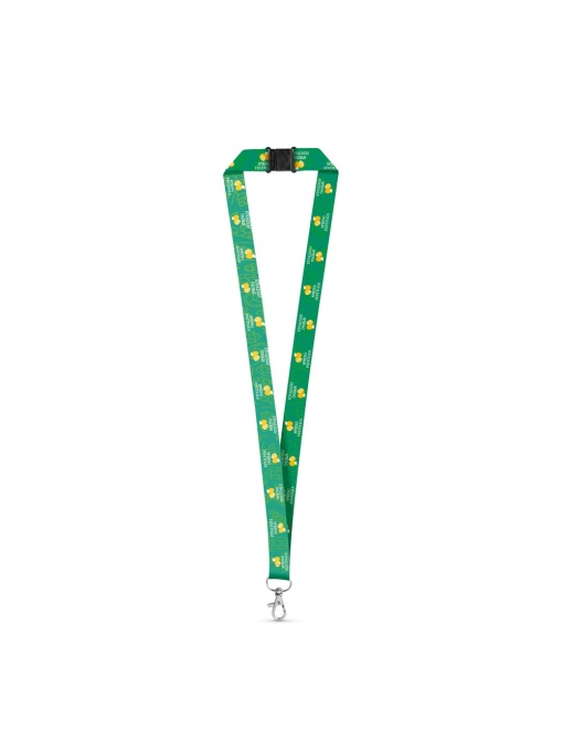 hi!™ DOVER Recycled polyester (100% rPET) sublimation lanyard with carabiner