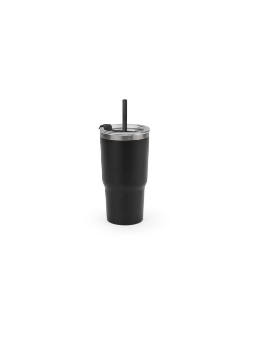 hi!™ JOYNER M. Pahar de călătorie compact din oțel inoxidabil (91% reciclat) cu perete dublu izolat în vid și finisaj mat 600 ml