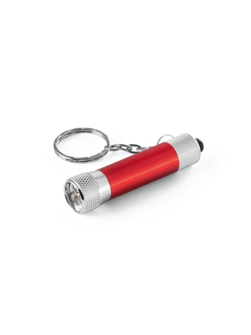 hi!™ RE-LERGAN Breloc din aluminiu (92% reciclat) cu lanternă LED cu 3 lumini