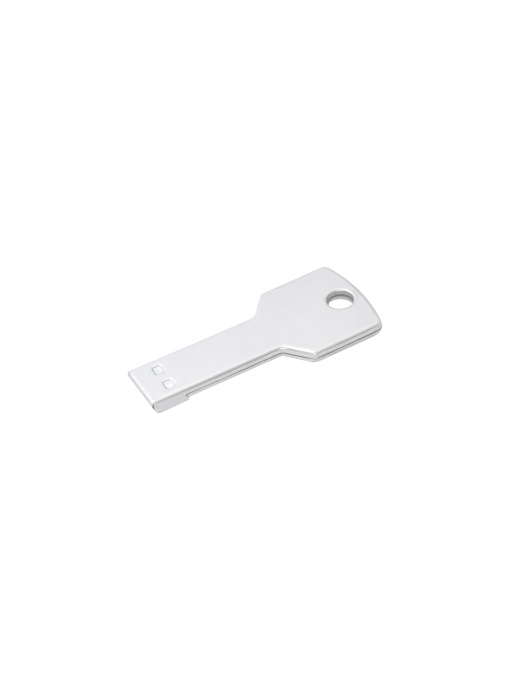 ON™ 4 GB key-shaped metal pen drive with hole for keychain. Upload on request with delivery