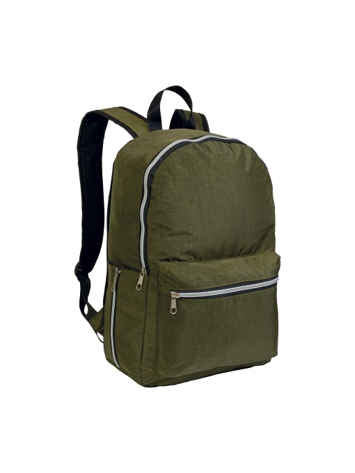 ON™ 420D nylon 4-pocket backpack (two mesh side pockets with zipped closure). Straps