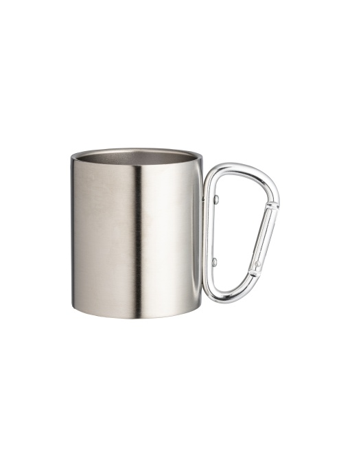 ON™ Steel mug with aluminum carabiner handle, 200 ml