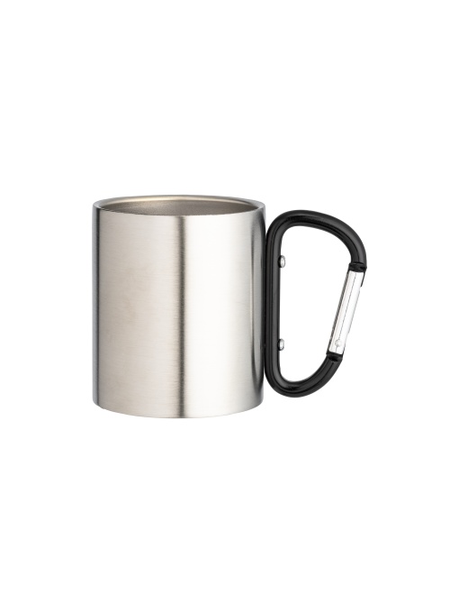 ON™ Steel mug with aluminum carabiner handle, 200 ml