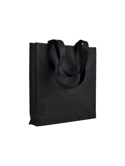 ON™ Heat-sealed 80 g/m2 non-woven fabric shopping bag with gusset and long handles