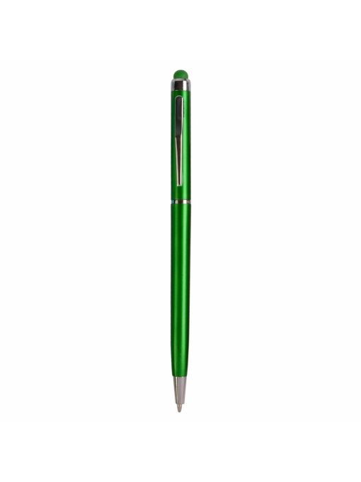 ON™ Plastic twist pen with touchscreen rubber tip and metal clip