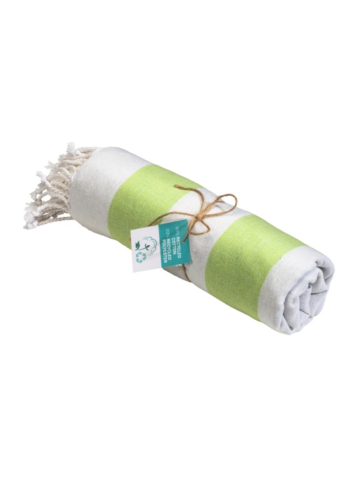 ON™ Prosop de plajă cu franjuri din bumbac reciclat, dimensiune 90x170 cm
