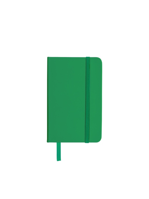 ON™ PU notebook with coloured elastic, ruled sheets (80 pages), satin bookmark