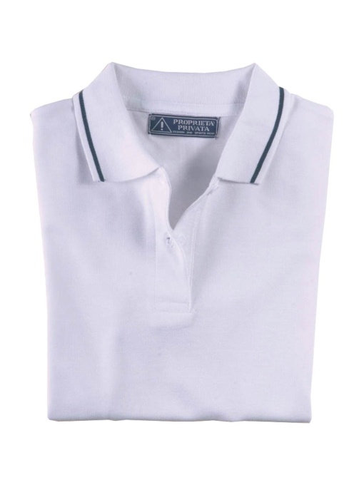 ON™ Tricou polo damă din bumbac piqué cu dungi pe guler
