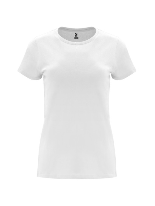 RO™ CAPRI | Tricou damă slim mânecă scurtă | 100 % bumbac, single jersey | 170 gsm (Melanj 58: 85 % bumbac / 15 % viscoză)