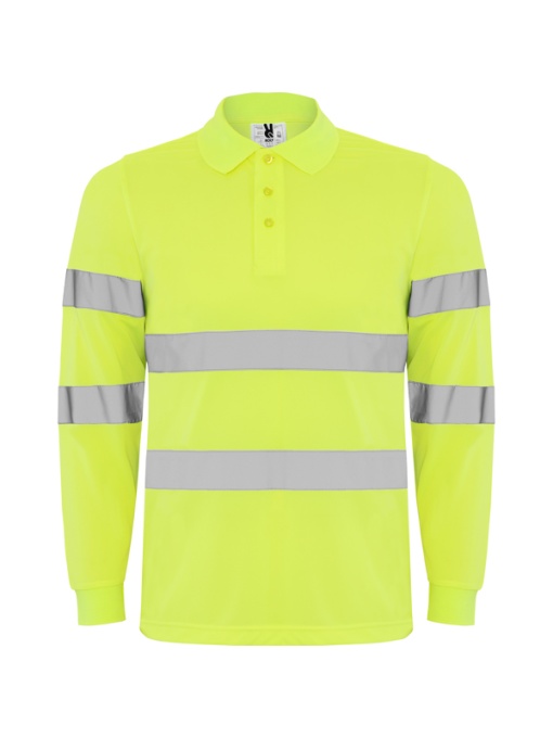RO™ POLARIS L/S | Technical high-visibility long-sleeve polo | 100 % polyester piqué | 170 gsm
