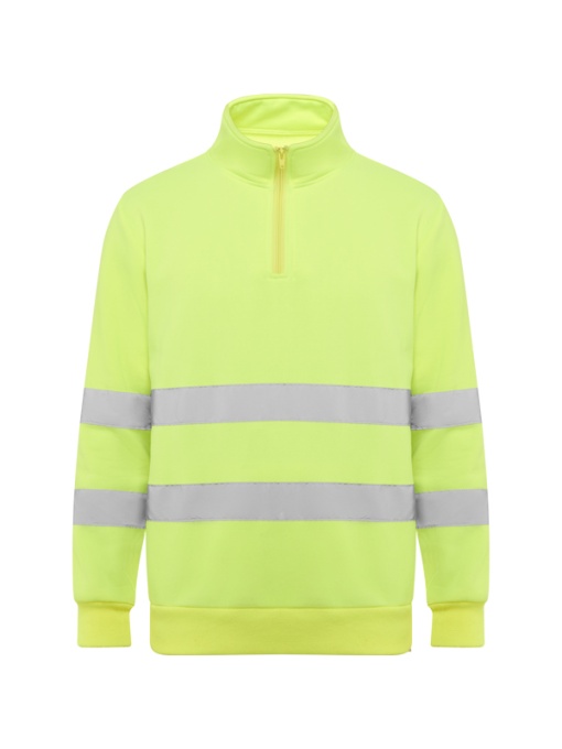 RO™ SPICA | High-visibility half-zip sweater with chin guard | 100 % polyester, brushed fleece | 280 gsm