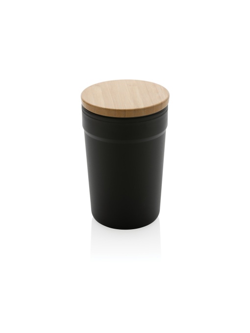 XD™ GRS certified recycled PP mug with bamboo lid