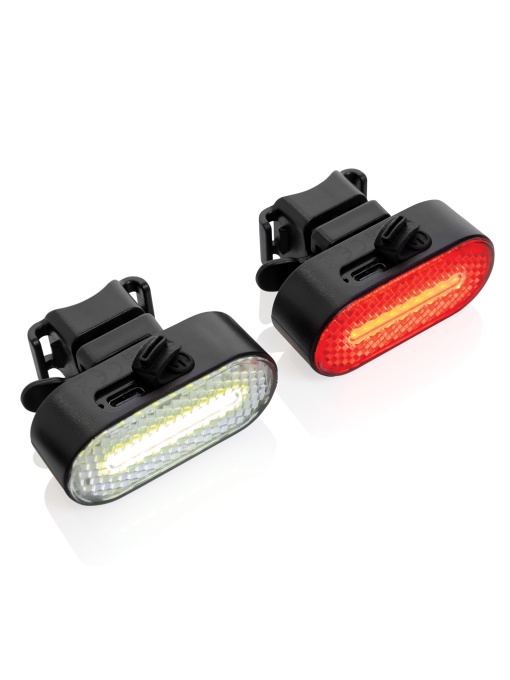 XD™ Lumino RCS recycled plastic USB rechargeable bike light set