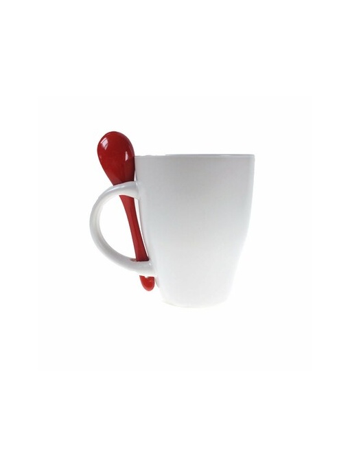 AX™ Ceramic mug 300 ml with spoon - Img 1