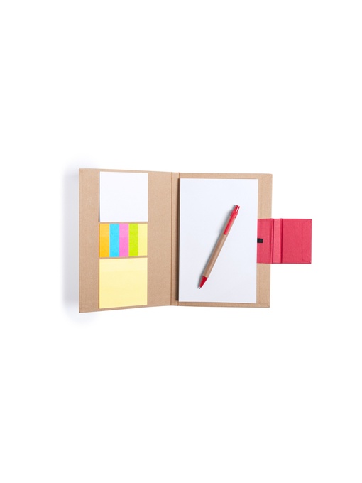 AX™ Memo holder, notebook approx. A5, sticky notes, ball pen