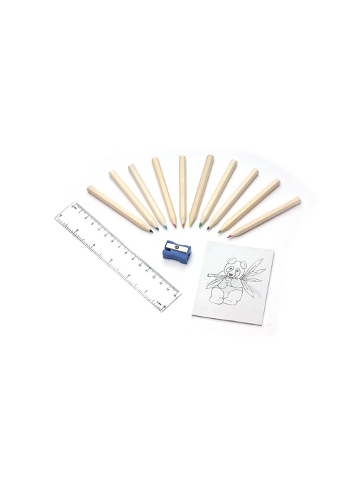 BLUE C™ Creioane colorate cu carte de colorat DECOR