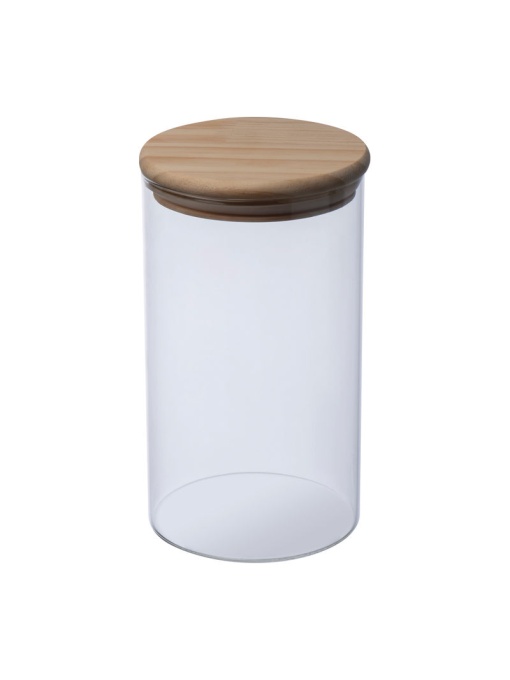 CM™ Borcan din sticlă borosilicată cu capac din lemn d