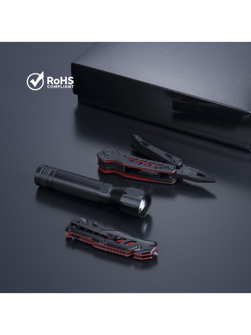 Co™ OPTIMA SET III: MULTITOOL, RESCUE KNIFE AND LARGE FLASHLIGHT